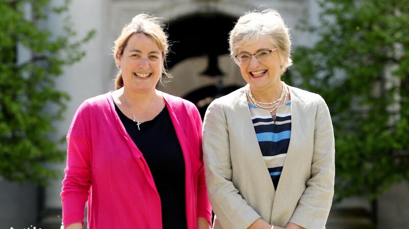 Áine Lynch of the National Parents Council and Minister for Children and Youth Affairs, Katherine Zappone.