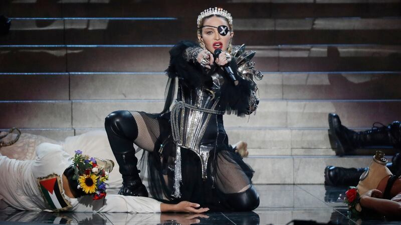 Madonna performing live on stage in Tel Aviv. Photograph: Michael Campanella/Getty Images