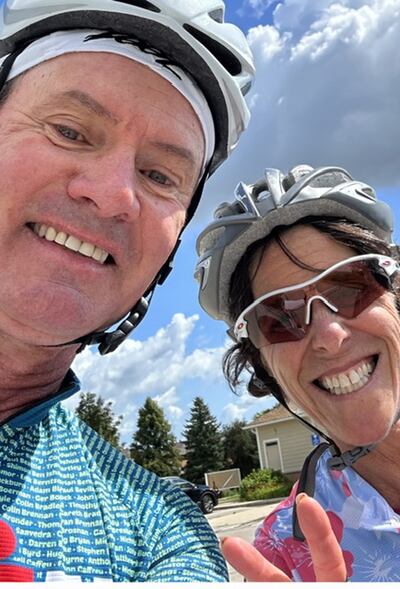 Canadian Ivan Chittenden (64) and his coach Lisa Bentley