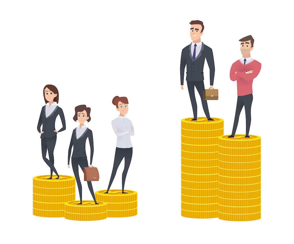 PwC, KPMG, Deloitte and EY report mean gender pay gaps of between 0.9 per cent and 9.6 per cent in their respective reports which are based on figures compiled for the period to June of last year. Graphic: iStock