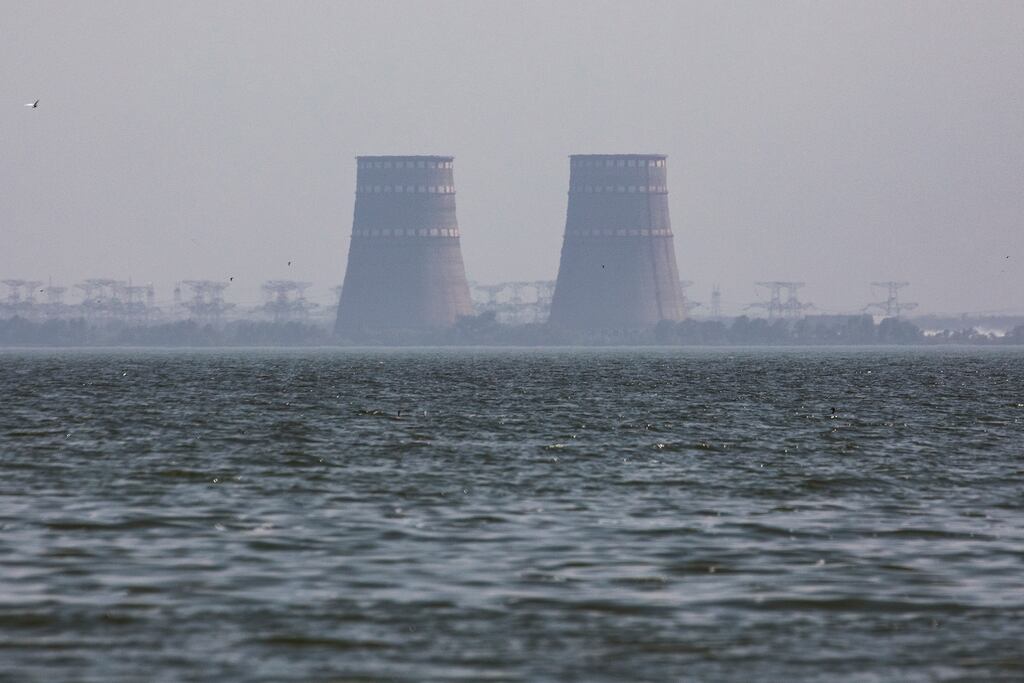 The Zaporizhzhia nuclear complex along the banks of the Dnipro River in Ukraine. Photograph: David Guttenfelder/The New York Times