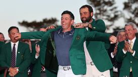 Television crews arrive from sunrise as Holywood golf club basks in Rory McIlroy’s Masters win