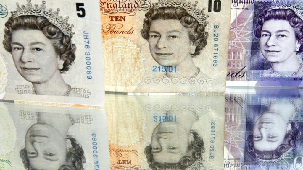 Sterling has strengthened 10 per cent in the past 12 months, as an improving economy stoked bets the BOE would hasten an increase in borrowing costs. Photograph: Alastair Miller/Bloomberg