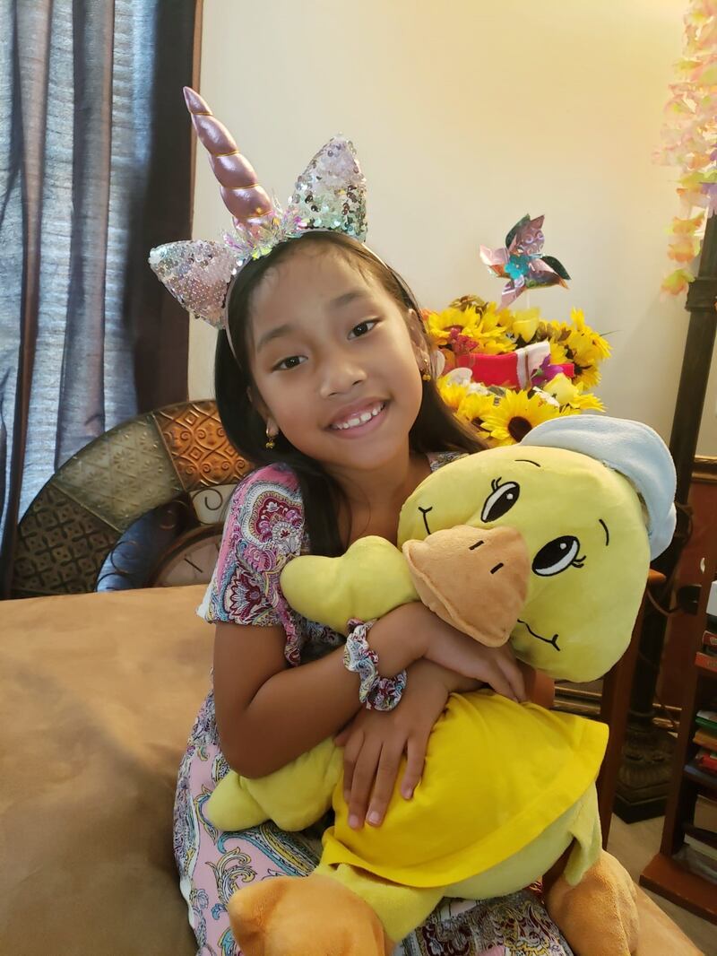 Rachel Yvonne L Payad from the US, with Ducky-Ducky.