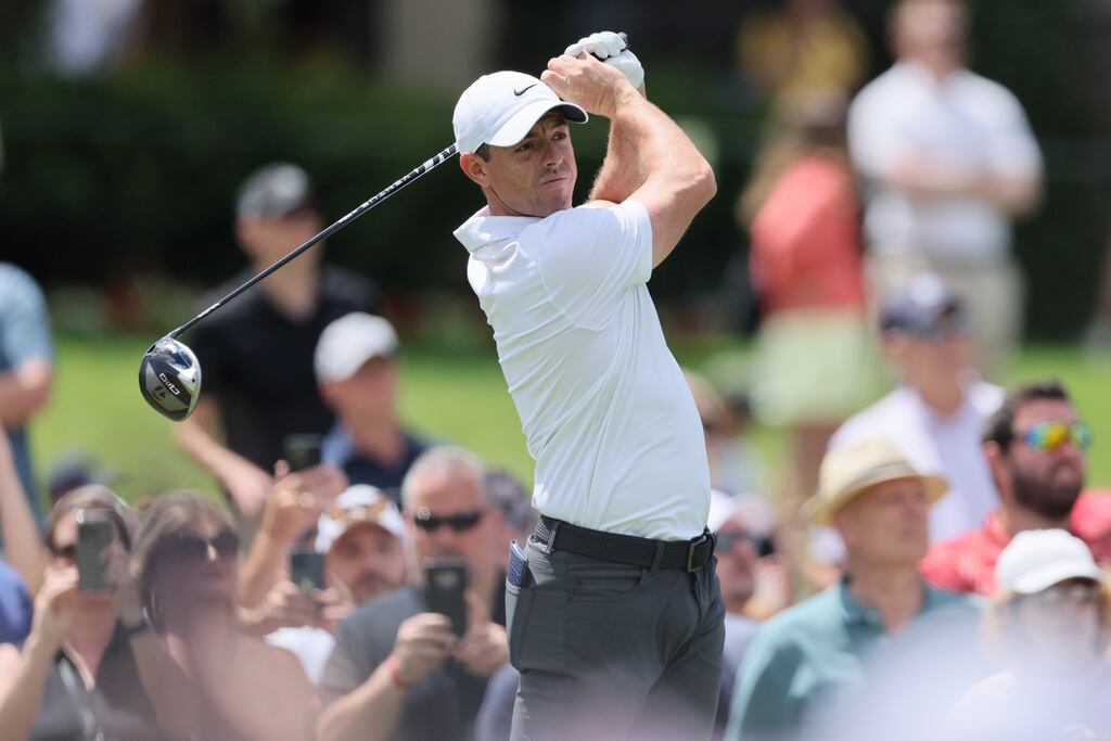 Rory McIlroy in action at the Memorial Tournament at Muirfield Village Golf Club in Dublin, Ohio. Photograph: Andy Lyons/Getty