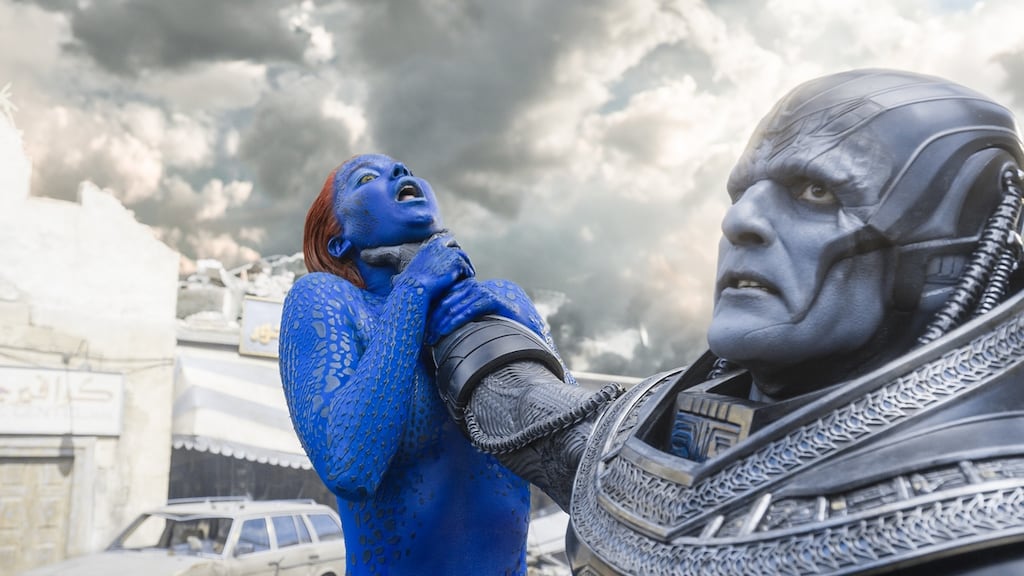 Jennifer Lawrence as Mystique in X-Men Apocalypse.
