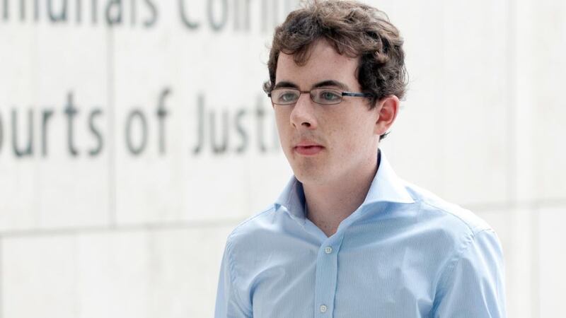 Donncha O Cearrbhail leaving court today. Photograph: Collins