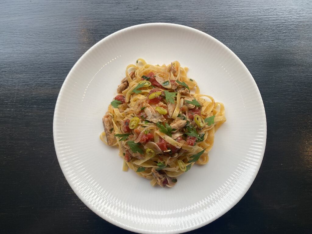 Storecupboard puttanesca pasta