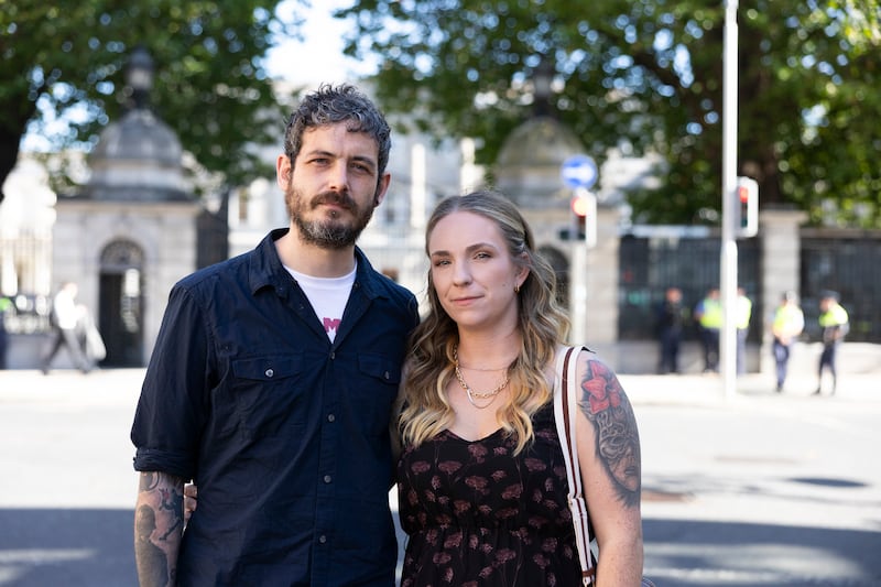 Harvey Morrison Sherratt's parents Stephen Morrison and Gillian Sherratt have called for a statutory inquiry into the handling of scoliosis in Ireland. Photograph: Collins