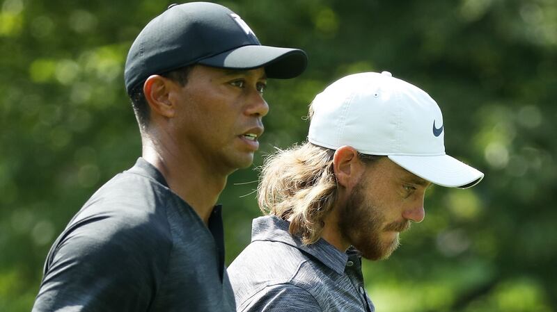 Tommy Fleetwood and Tiger Woods are the marquee pairing at this week’s Tour Championship. Photograph: Gregory Shamus/Getty