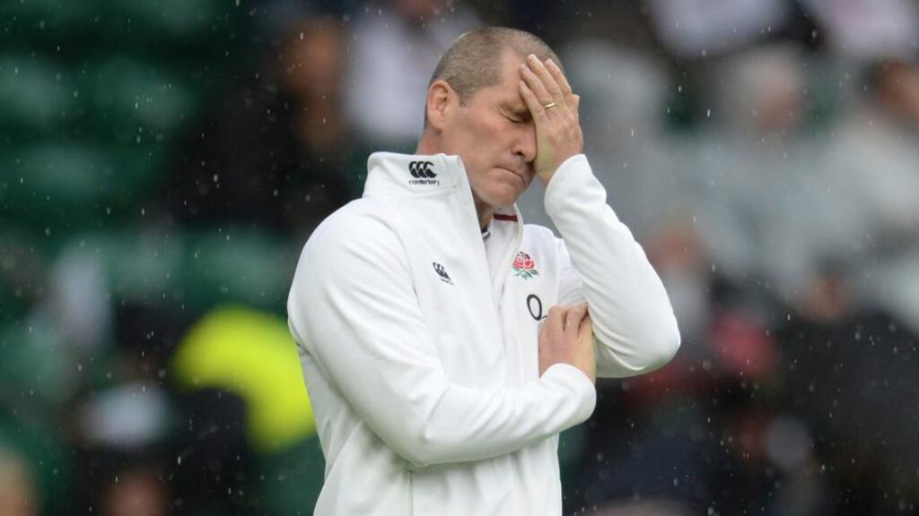 England’s head coach Stuart Lancaster has work to do after defeat to South Africa. Photograph: Philip Brown / Reuters