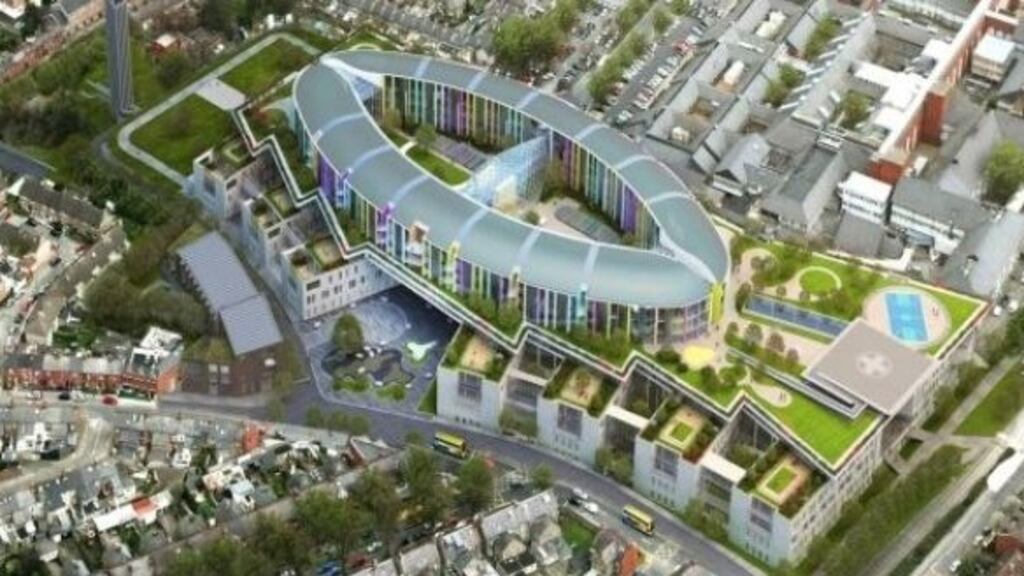 An artist’s impression of the proposed new National Children’s Hospital at St James’s Hospital, Dublin