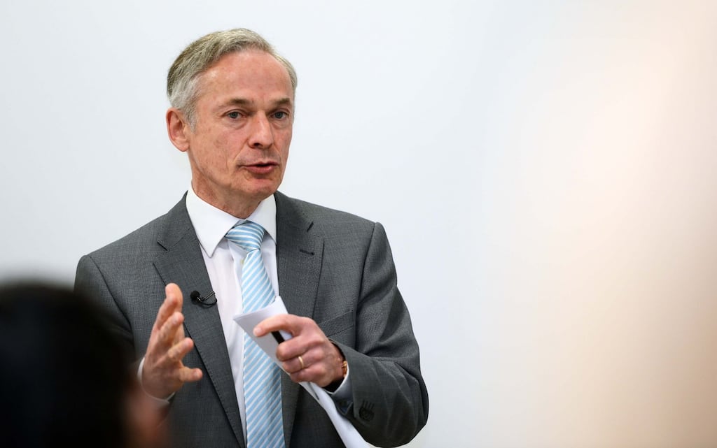Minister for Jobs, Enterprise and Innovation Richard Bruton has announced 90 jobs in four new firms to set up in Dublin. Photograph: Eric Luke/The Irish Times