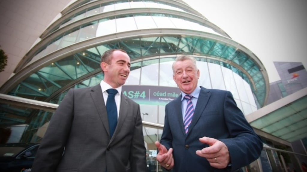 Anam chairman Darragh Kelly   with the company’s chief executive Noel Kelly. Photograph: Media Mentor Public Relations