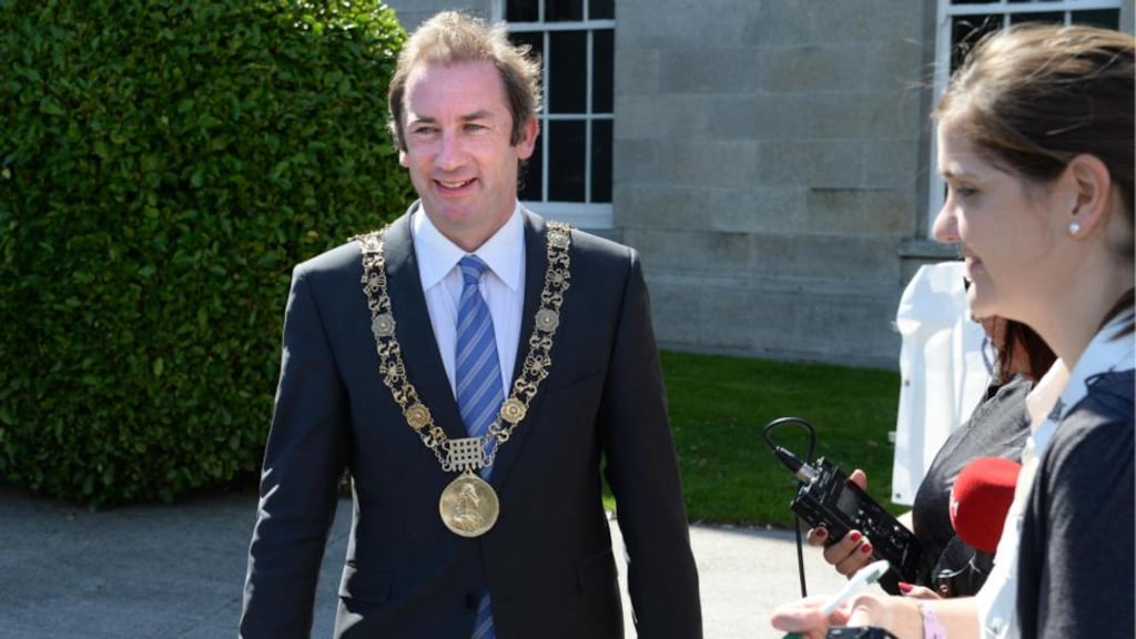 Lord Mayor of Dublin Oisín Quinn: will hand over chain of office next Friday. Photograph: Dara Mac Dónaill
