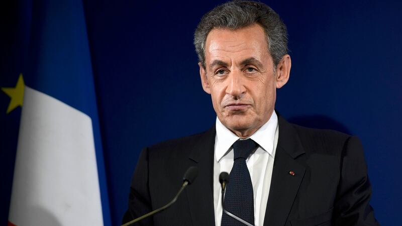 Nicolas Sarkozy, former French president and candidate for the French conservative presidential primary, admits defeat at his campaign headquarters in Paris, France. Photograph: Eric Feferberg/Reuters