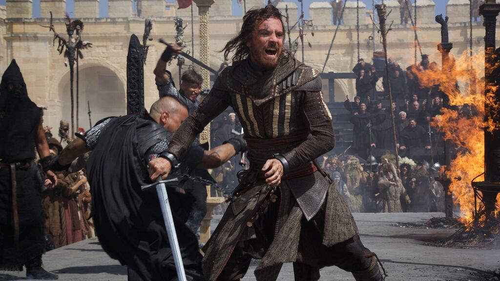 Michael Fassbender in Assassin’s Creed. Photograph: 20th Century Fox