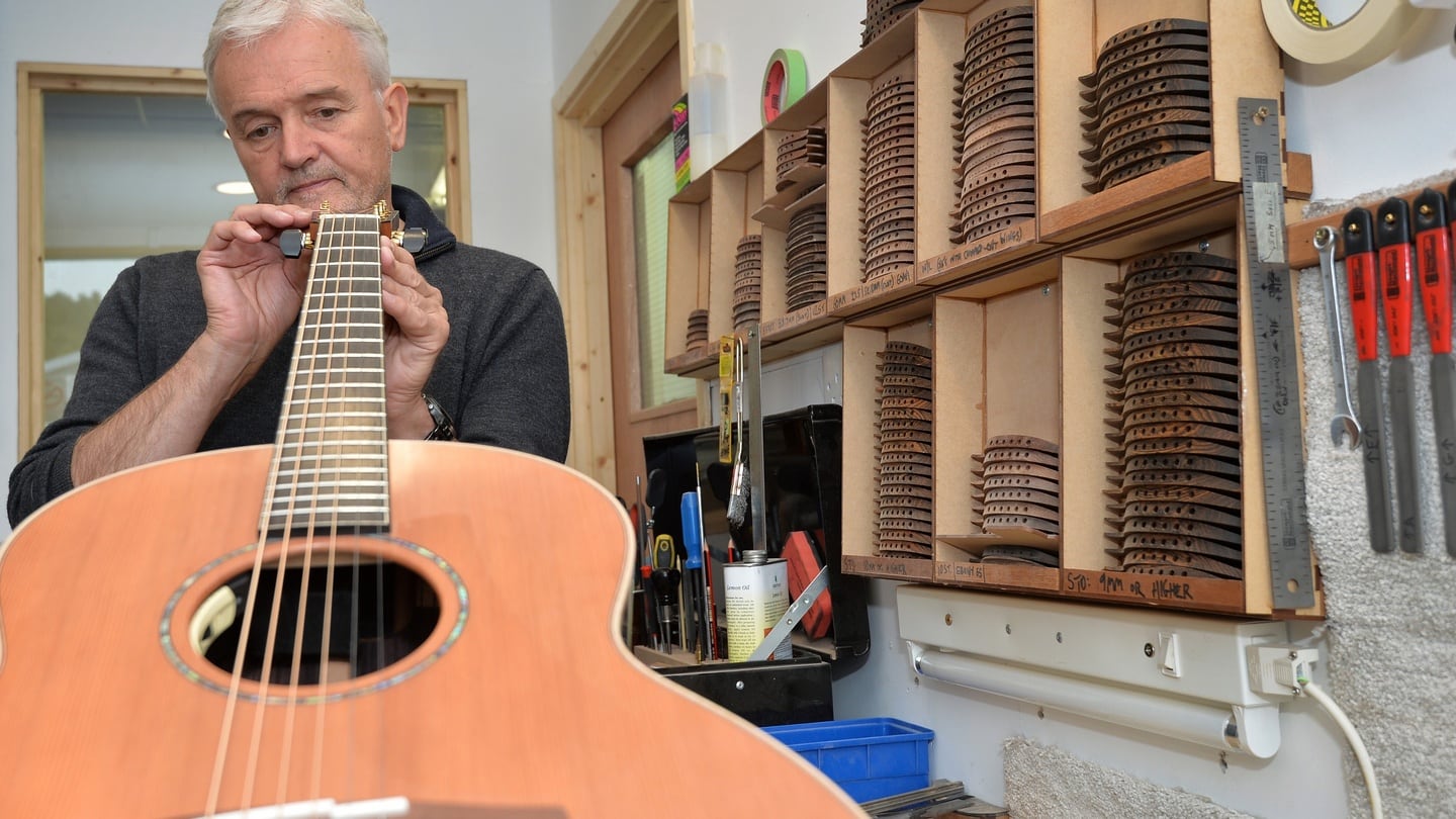 George Lowden, owner of Lowden Guitars in Downpatrick, Co Down. Photograph: Colm Lenaghan/Pacemaker