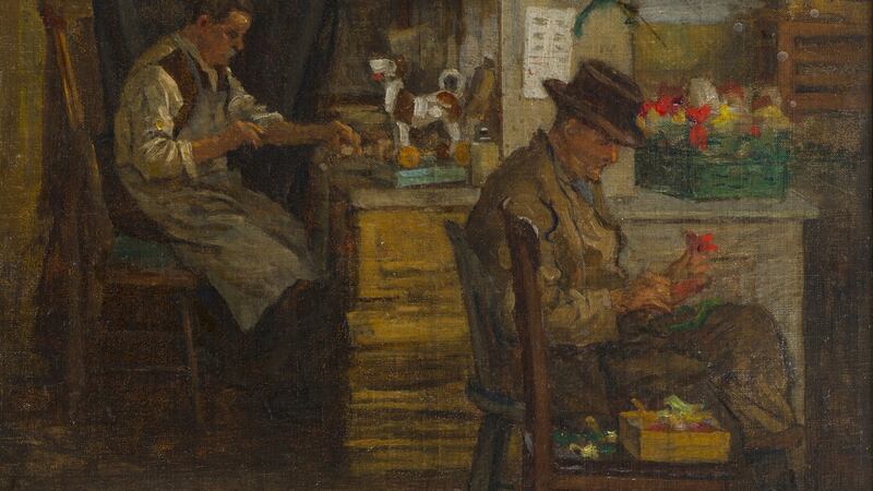 Lot 99, “Toymakers” by Aloysius O’Kelly: estimated at €6,000-€8,000.