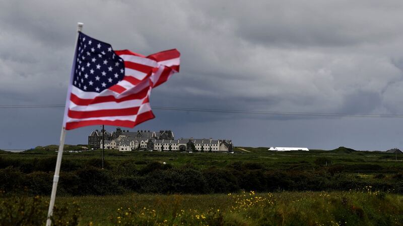 A general view of the Trump International golf links and hotel as the village of Doonbeg prepares for the visit of the US president. Photograph: Getty Images