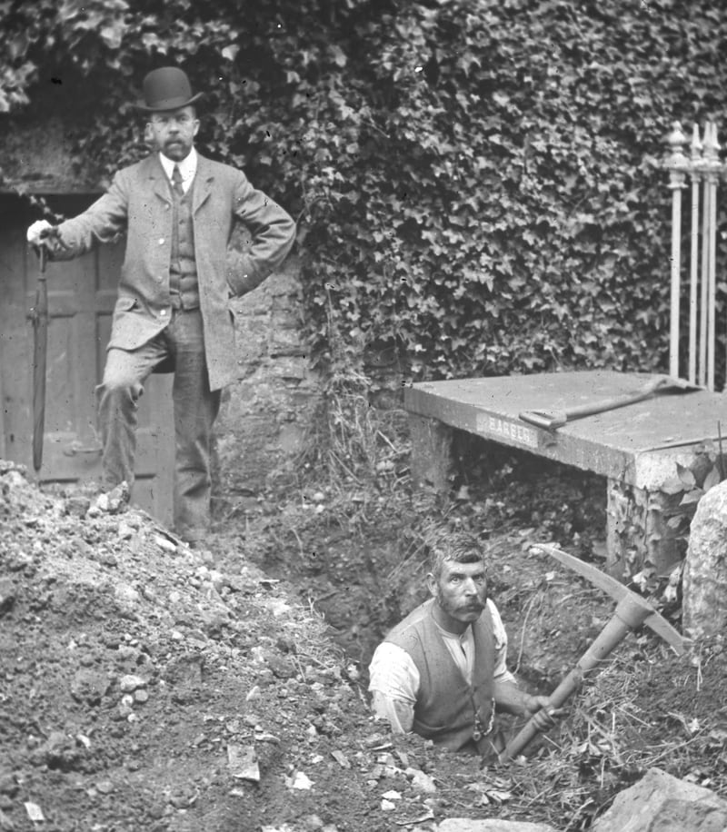 A shot of the digging in St Peter’s Church, Aungier Street. Photograph: Representative Church Body Library/Colin O’Riordan