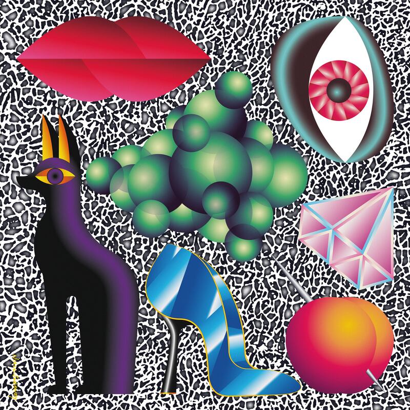 Detail from Dark Matter (silk scarf) by Niall Sweeney