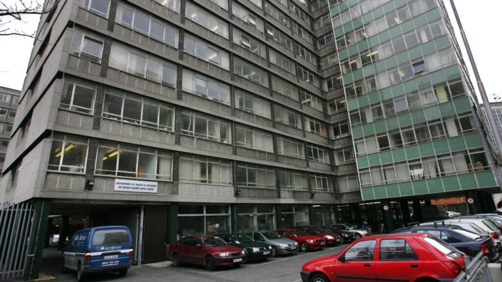 The Department of Health offices in Dublin. Departmental briefing documents, drawn up in June, state that independent actuarial projections forecast that the cost of settling clinical indemnity claims overall in 2014 will be in the region of €200 million. Photograph: Frank Miller