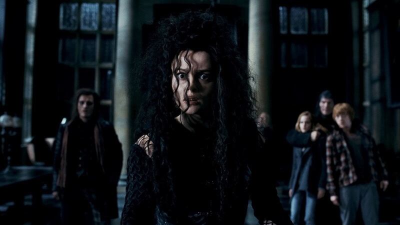Helena Bonham Carter as Bellatrix Lestrange in the Harry Potter films.