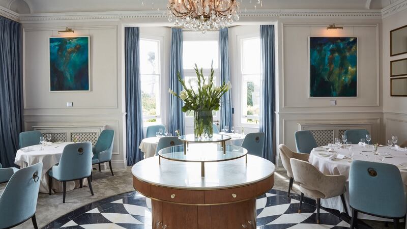 The restaurant at Lympstone Manor, the 21-bedroom country house hotel and restaurant owned and run by chef Michael Caines