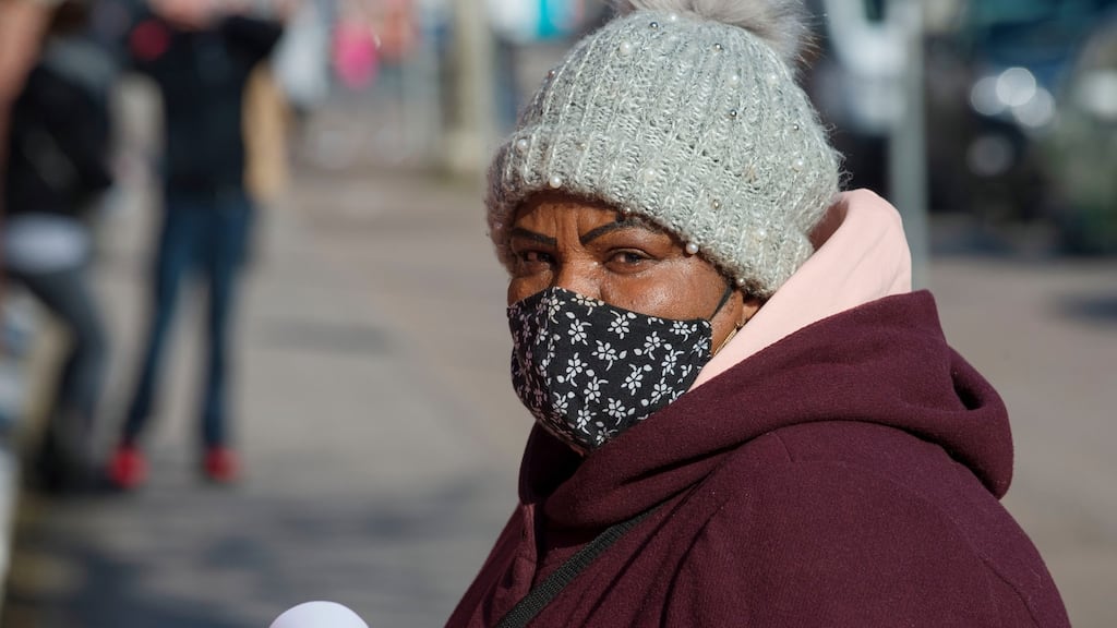 Evelyn Ajie, pictured at Cork District Court, was sentenced to nine months this week for sending online child abuse material through WhatsApp. Photograph: Daragh Mc Sweeney