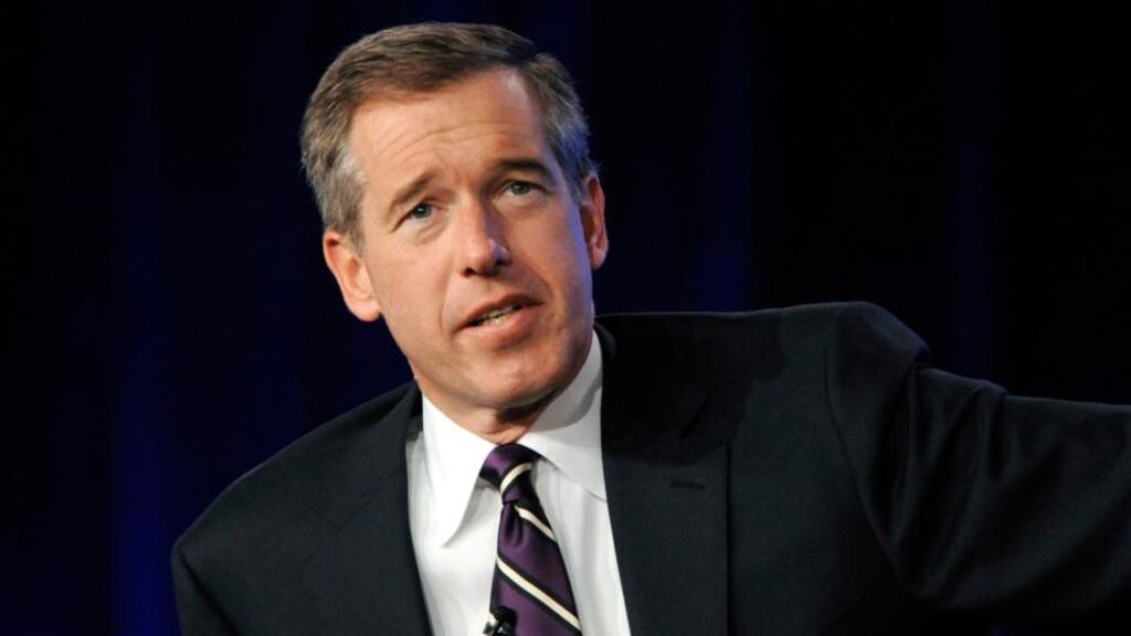 NB Nightly News anchor Brian Williams has been suspended without pay for six months after he falsely claimed that he was in a helicopter that was hit by rocket fire in Iraq in 2003. Photograph: Reuters