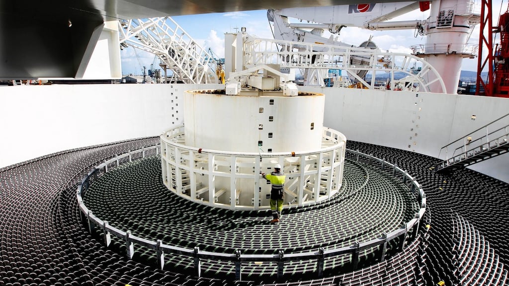 The laying of interconnector cable. There are already two interconnectors to the island of Ireland. One runs from north Antrim to the coast of Scotland and the other from the east coast of Ireland to north Wales