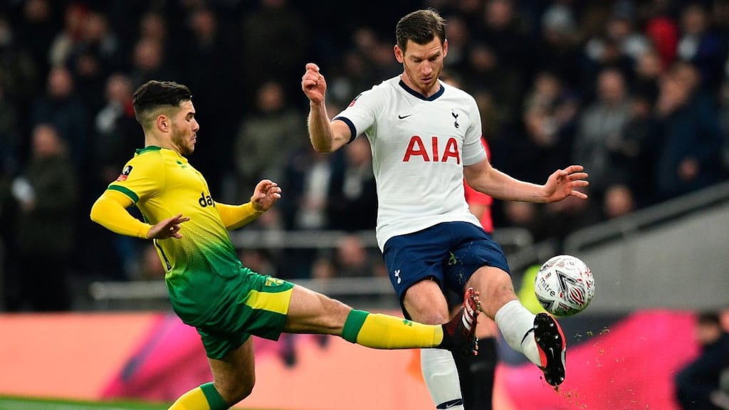 Jan Vertonghen’s family were robbed at knifepoint while the defender was in Germany with Tottenham Hotspur for the Champions League game against RB Leipzig. Photograph: Glyn Kirk/AFP via Getty Images