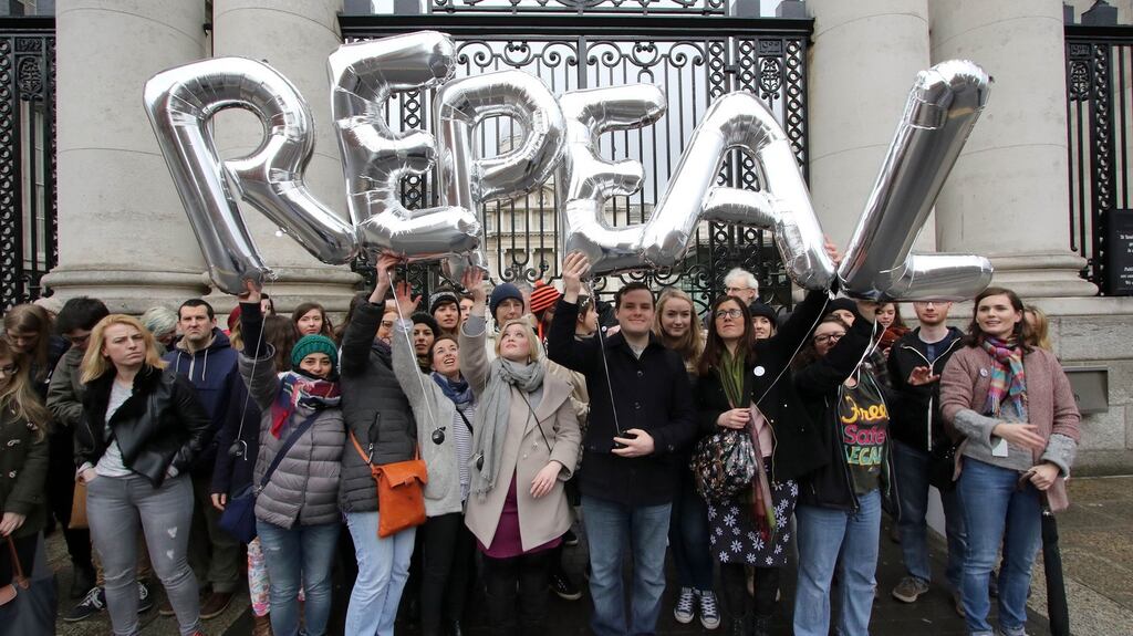 There have been protestors outside Government Buildings for the last fortnight calling for the repeal of the eighth amendment. Picture Nick Bradshaw