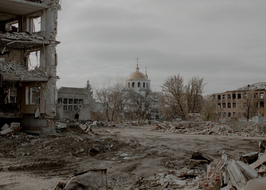 In Izium, recently liberated after months of Russian occupation, children have been injured by land mines, and mass graves and Russian torture chambers continue to be found. Photograph: Emile Ducke/The New York Times