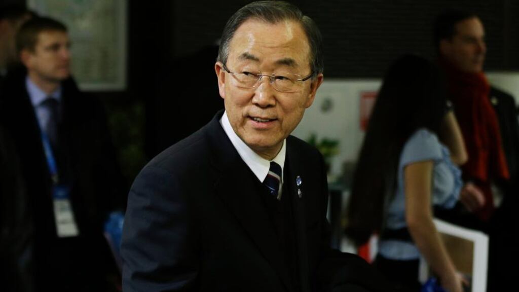 United Nations Secretary-General Ban Ki-moon will report back to the council in 30 days on the implementation of the resolution. Photograph: David Goldman/Getty Images