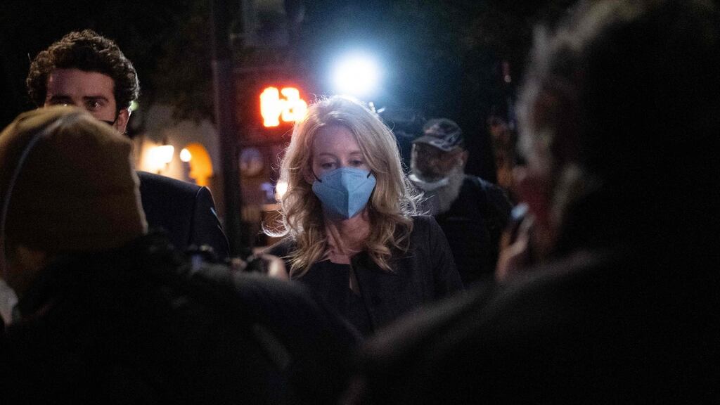 A jury found Theranos founder Elizabeth Holmes guilty of conspiracy to defraud investors in her blood-testing start-up, and of three counts of wire fraud. Photograph: Nick Otto/AFP via Getty Images