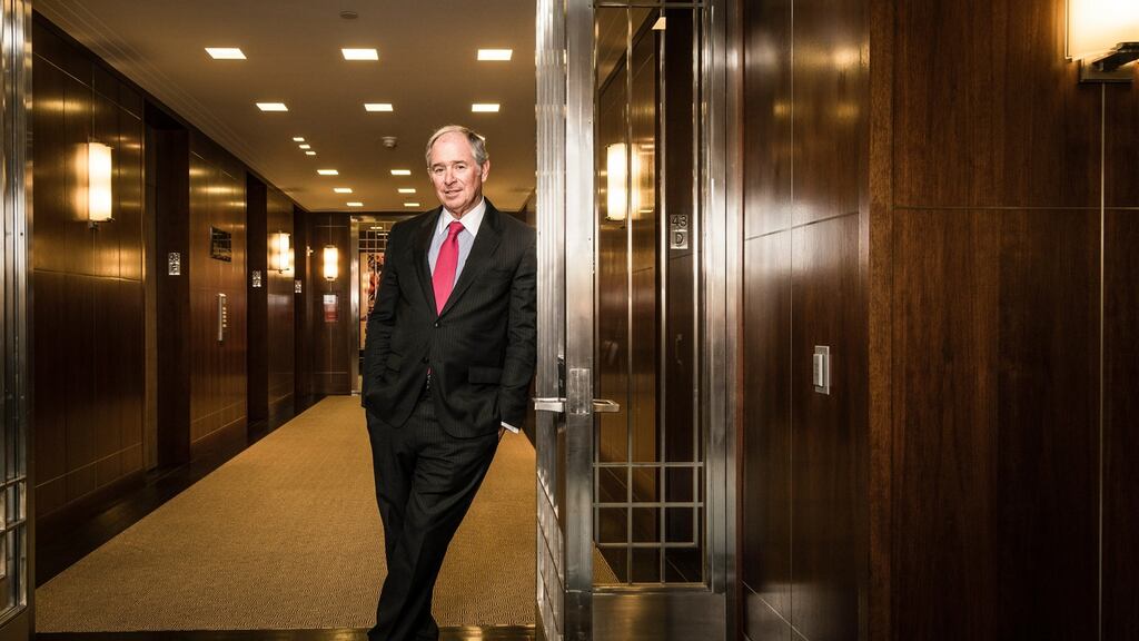 Stephen Schwarzman, chief executive of Blackstone. Photograph: Sasha Maslov/New York Times