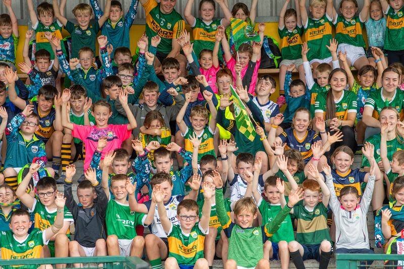 Abbeydorney GAA Club held a jersey day this week ahead of the Kerry v Dublin All-Ireland final on Sunday. Photograph: Domnick Walsh/Eye Focus Ltd