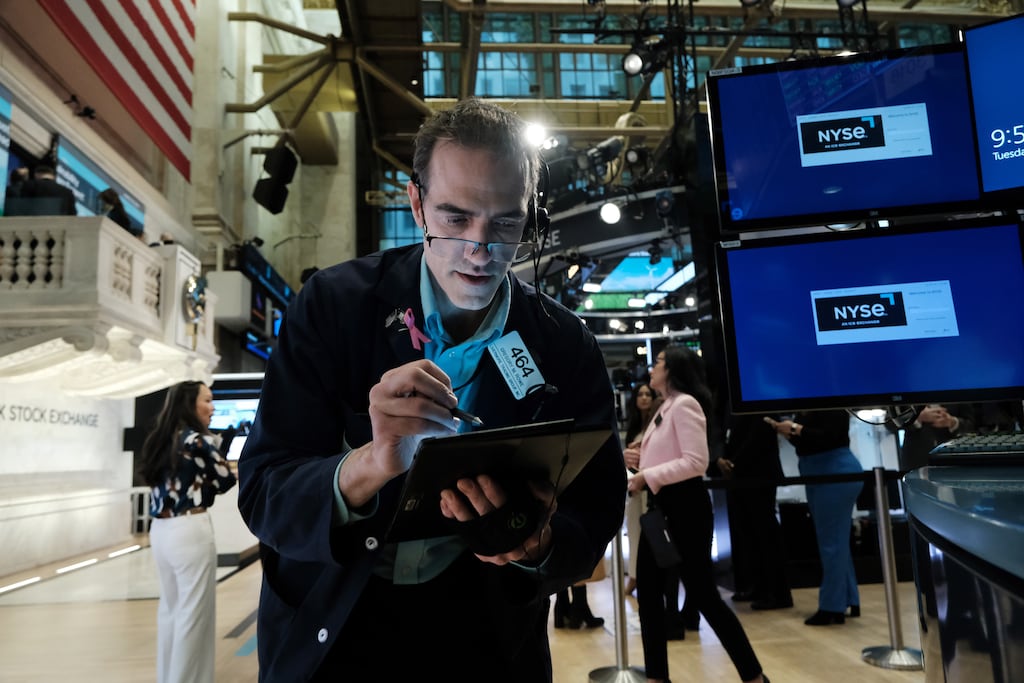 US stocks slipped after data on manufacturing activity supported the case for another interest rate increase in May. Photograph: Spencer Platt/Getty