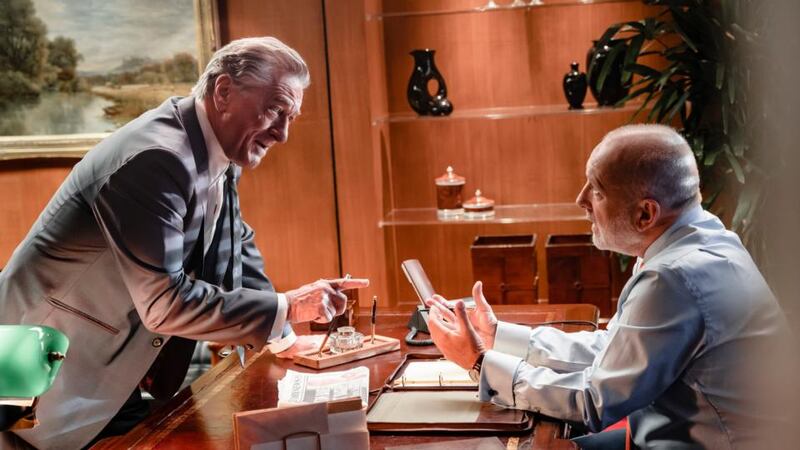 Making a point: De Niro finally gets to raise a finger in anger. Photograph: Jeff Moore/Warburtons/PA