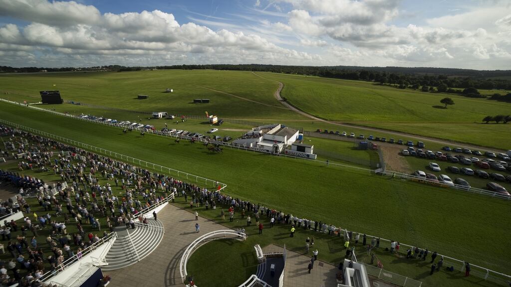 A view from the grandstand at Epsom racecourse. Photograph: Alan Crowhurst/Getty Images