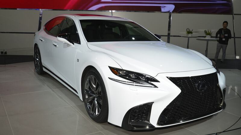 Lexus unveiled the F-Sport version of the new LS, which comes with the same hybrid drivetrain as the standard model, but which is the first overtly-sporting version of its big saloon