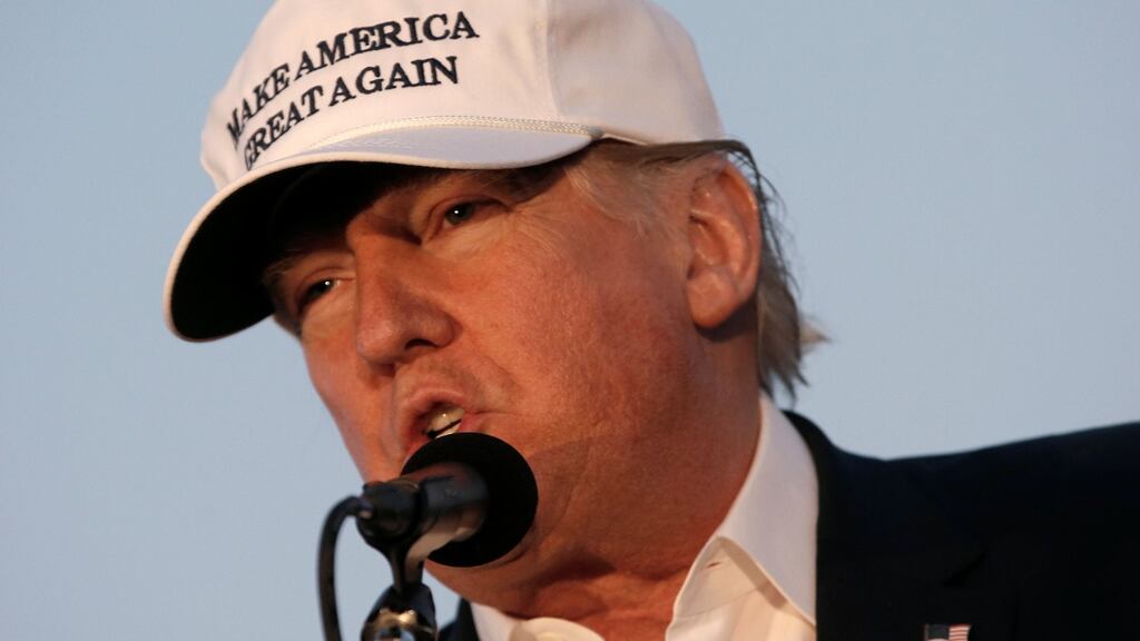 Republican presidential nominee Donald Trump speaks at a campaign rally in Colorado Springs, Colorado, on Saturday. Photograph: Reuters