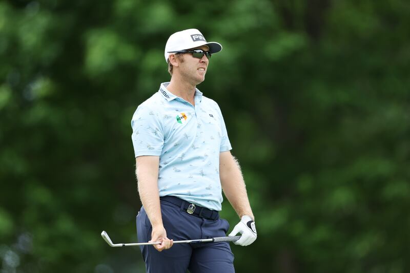 Séamus Power of Ireland reacts to his shot during the final round of the 2022 PGA Championship at Southern Hills. Photograph: Christian Petersen/Getty