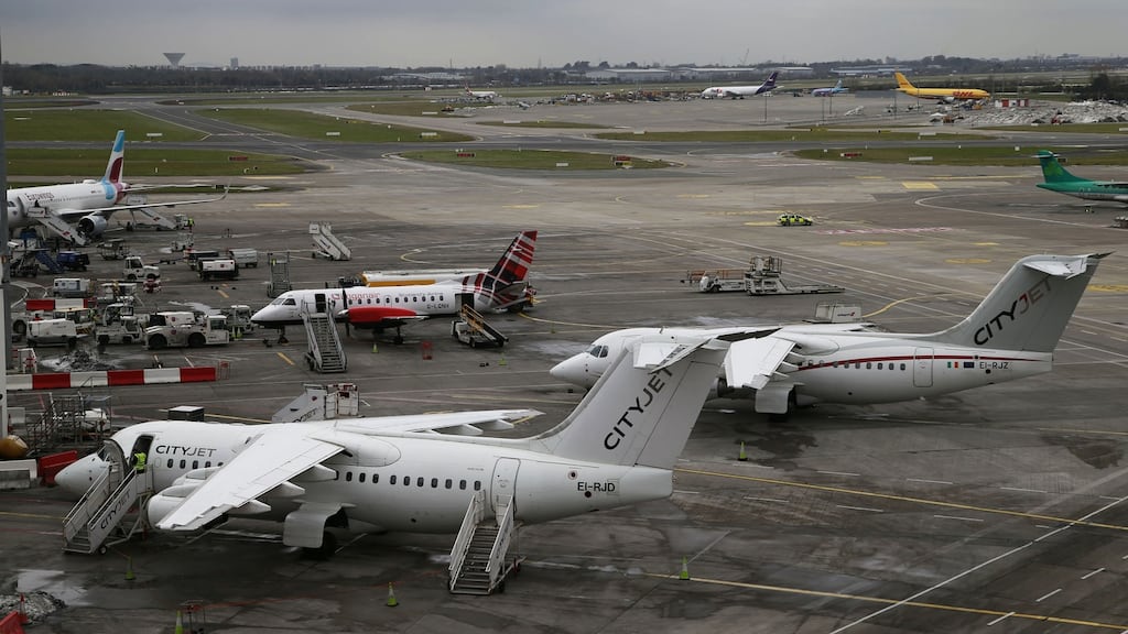 CityJet aircraft on the tarmac at Dublin Airport. Photograph: Nick Bradshaw