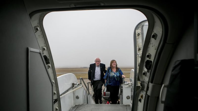 Presidential campaign: Bernie and Jane Sanders in 2016. Photograph: Sam Hodgson/New York Times
