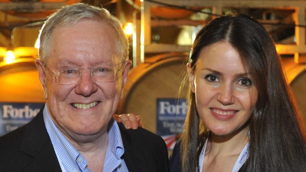 Forbes Media chief executive Steve Forbes and Dr Nora Khaldi founder of Irish biotech company Nuritas.