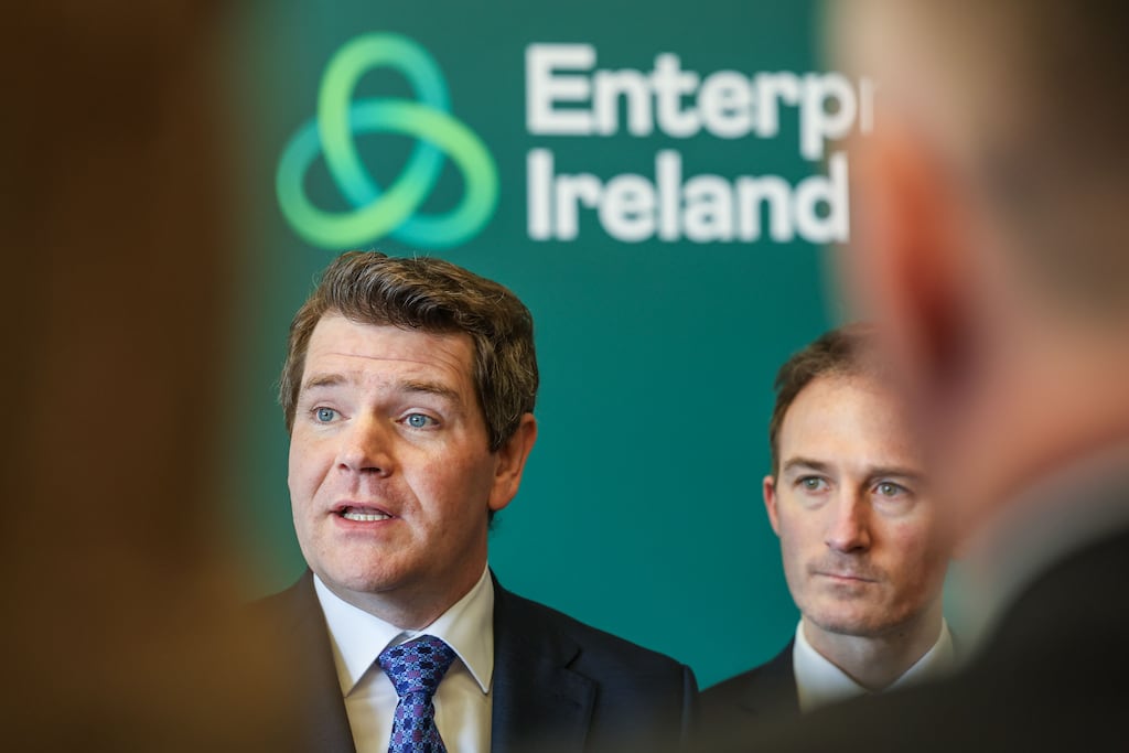 The imposition of US tariffs on EU products will undoubtedly have a negative impact on both businesses and consumers, Minister for Enterprise Peter Burke said. Photograph: Orla Murray/Coalesce