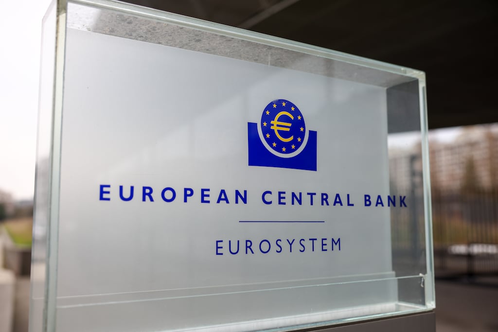 The euro zone economy unexpectedly stagnated in the fourth quarter, ratcheting up the pressure on the European Central Bank (ECB) to cut interest rates more aggressively. Photograph: Liesa Johannssen/Bloomberg